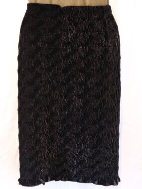 Vintage 90s Cache Textured Velvet Skirt | NWT | Medium | Elastic Waist